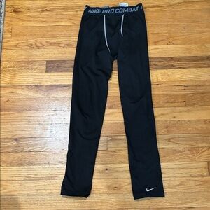 Youth Large Black Nike Pro Combat Dri-FIT Compression Tights